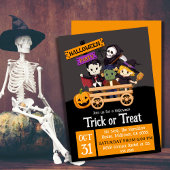 Schattigee spookachtige moderne leuke Trick or tre Kaart