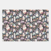 Schattigee spookachtige tuin inpakpapier vel (Voorkant 3)