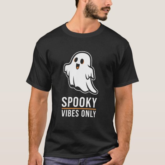 Schattigee spookachtige vibes alleen Halloween T-shirt (Voorkant)