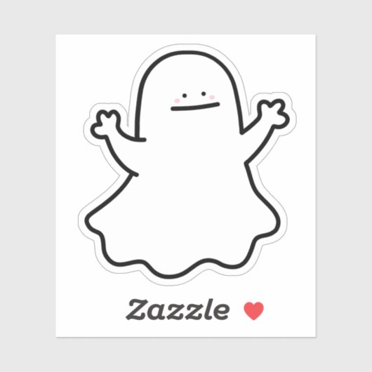 Schattigee spookdoedel sticker (Vel)