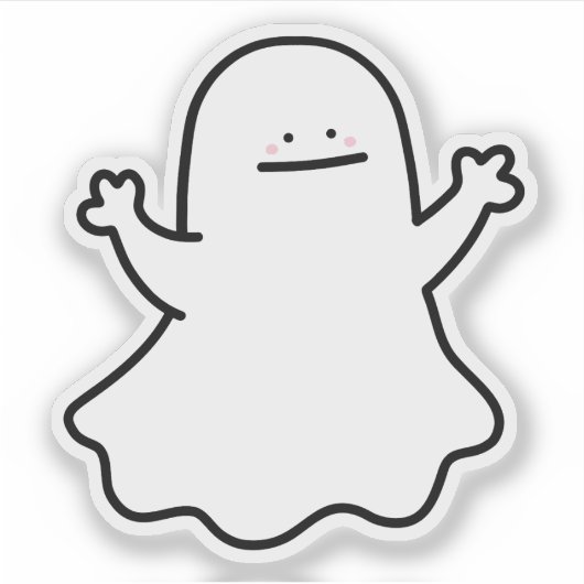 Schattigee spookdoedel sticker (Voorkant)