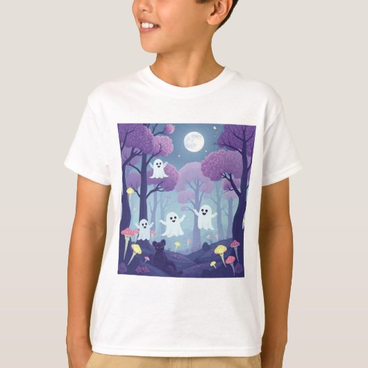 Schattigee spookfiguren t-shirt (Voorkant)
