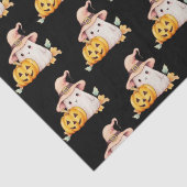 Schattigee spookheksen Pet pompoenpatroon Hallowee Tissuepapier (Detail)