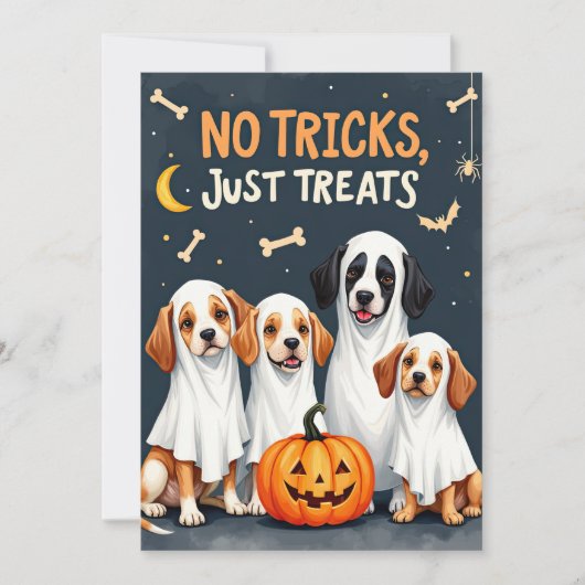 Schattigee spookhonden Grappige Halloween Kaart (Voorkant)