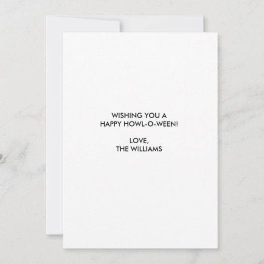 Schattigee spookhonden Grappige Halloween Kaart (Achterkant)