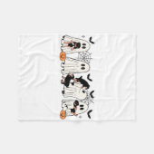 Schattigee spookhonden Hondenliefhebber Mannen Vro Fleece Deken (Voorkant (Horizontaal))