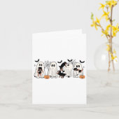 Schattigee spookhonden Hondenliefhebber Mannen Vro Kaart (Gele Bloem)