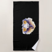 Schattigee spookkat met pompoenen - Kawaii Hallowe Strandlaken (Voorkant)