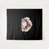 Schattigee spookkat met pompoenen - Kawaii Hallowe Wandkleed (Voorkant (horizontaal))