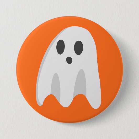 Schattigee spookknop ronde button 7,6 cm (Voorkant)