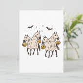 Schattigee Spookpaarden Halloween Trick or treat Kaart (Staand voorkant)