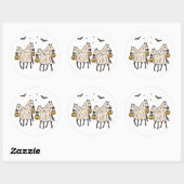 Schattigee Spookpaarden Halloween Trick or treat Ronde Sticker (Vel)