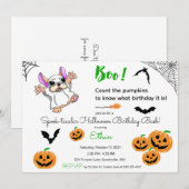 Schattigee spookpompoenen Halloween 5e Verjaardag Kaart (Voorkant / Achterkant)