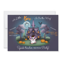 Schattigee spookpompoenen Halloween Baby shower In
