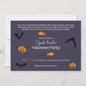 Schattigee spookpompoenen Halloween Party Kaart (Achterkant)