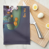 Schattigee spookpompoenen Haunted House Halloween Theedoek (Quarter Fold)