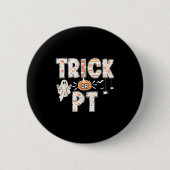Schattigee spookpompoentruc of PT fysiotherapie HA Ronde Button 5,7 Cm (Voorkant)