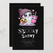 Schattigee spooksterren minimalistisch Halloween Kaart (Voorkant / Achterkant)