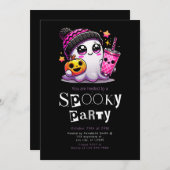 Schattigee spooksterren minimalistisch Halloween Kaart (Voorkant / Achterkant)