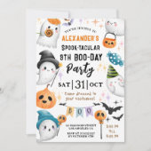 Schattigee Spooktacular Halloween 9e Verjaardag Sc Kaart (Voorkant)