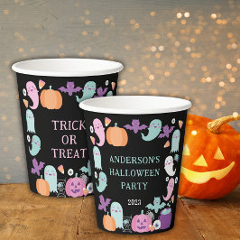 Schattigee Spooktacular halloween in pastelkleuren Papieren Bekers