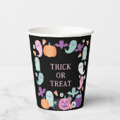 Schattigee Spooktacular halloween in pastelkleuren Papieren Bekers (Achterkant)