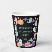 Schattigee Spooktacular halloween in pastelkleuren Papieren Bekers (Voorkant)