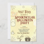 Schattigee Spooktacular Halloween Party Invitation Kaart (Voorkant)