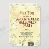 Schattigee Spooktacular Halloween Party Invitation Kaart (Voorkant / Achterkant)