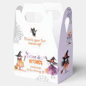 Schattigee Spooktacular Heksen Kostuum verjaardags Bedankdoosjes (Geopend)