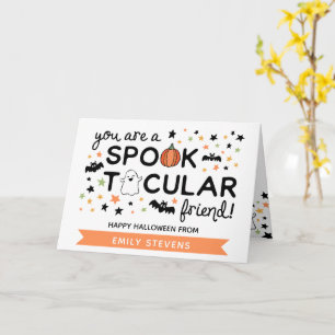 Schattigee Spooktacular Vriend Gelukkig Halloween Kaart