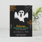 Schattigee spookvleermuizen Sinaasappel spinnenweb Kaart (Staand voorkant)