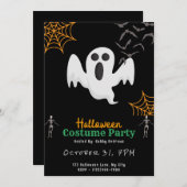 Schattigee spookvleermuizen Sinaasappel spinnenweb Kaart (Voorkant / Achterkant)