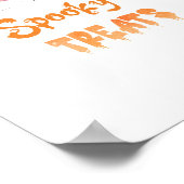 Schattigee Spooky behandelt Halloween-heksen Verja Poster (Hoek)