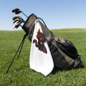 Schattigee Spooky Black Cat met Bells Classic T-sh Golfhanddoek (Groen)