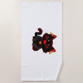 Schattigee Spooky Black Cat met Bells Classic T-sh Strandlaken (Voorkant)