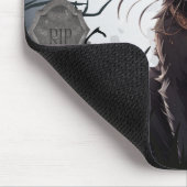 Schattigee Spooky Black Cat met maan. Muismat (Hoek)