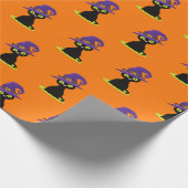 Schattigee Spooky Black Cat Trick or treat Hallowe Cadeaupapier (Hoek)