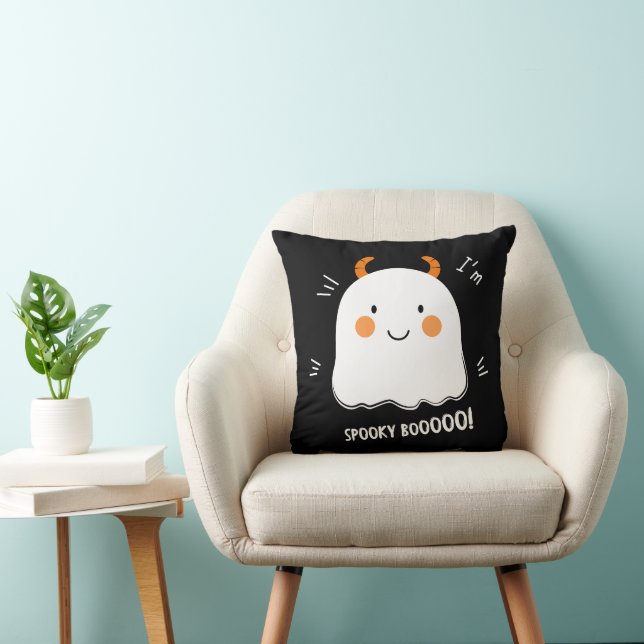 Schattigee Spooky Boo Demon Ghost Kussen (Stoel)