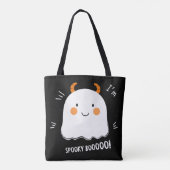 Schattigee Spooky Boo Demon Ghost Tote Bag (Achterkant)