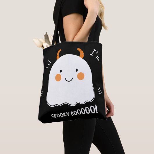 Schattigee Spooky Boo Demon Ghost Tote Bag (Dichtbij)