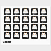 Schattigee Spooky Boo Demon Ghost Vierkante Sticker (Vel)