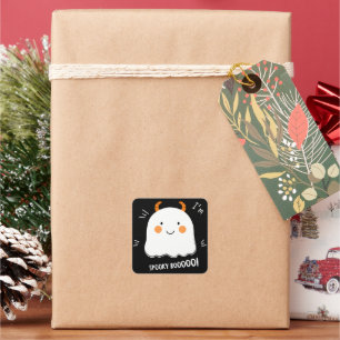 Schattigee Spooky Boo Demon Ghost Vierkante Sticker