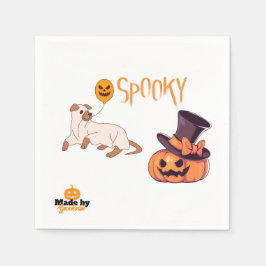 Schattigee Spooky Dog Ghost & Pumpkin Halloween De Servet