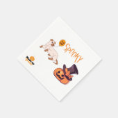 Schattigee Spooky Dog Ghost & Pumpkin Halloween De Servet (Hoek)