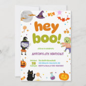 Schattigee Spooky & Fun Halloween Verjaardag Kaart (Voorkant)