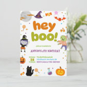Schattigee Spooky & Fun Halloween Verjaardag Kaart (Staand voorkant)