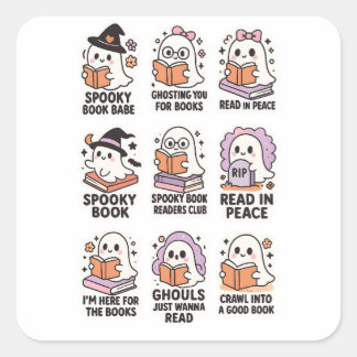 Schattigee Spooky Ghost Book Stickers