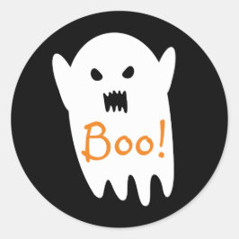 Schattigee Spooky Ghost Gezegde Boo Ronde Sticker