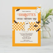 Schattigee Spooky Ghost Halloween Tiener Verjaarda Kaart (Staand voorkant)